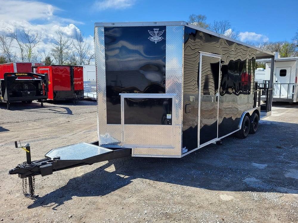 Concession Trailer 8.5′ X 22′ Black BBQ Food Event Catering
