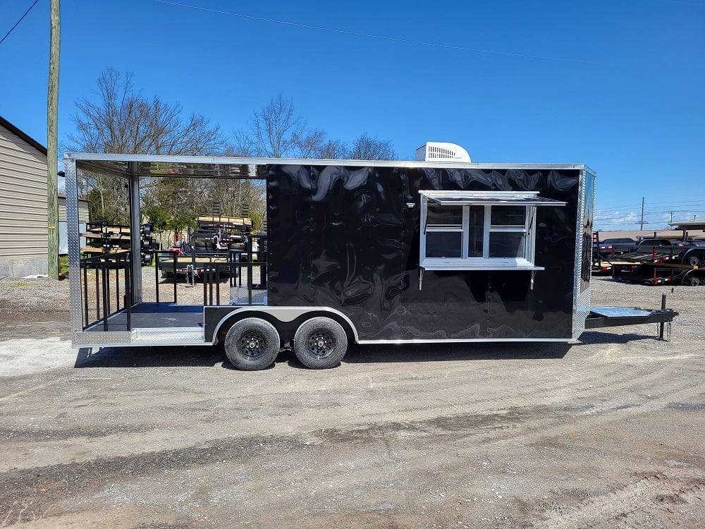 Concession Trailer 8.5′ X 22′ Black BBQ Food Event Catering — photo 8
