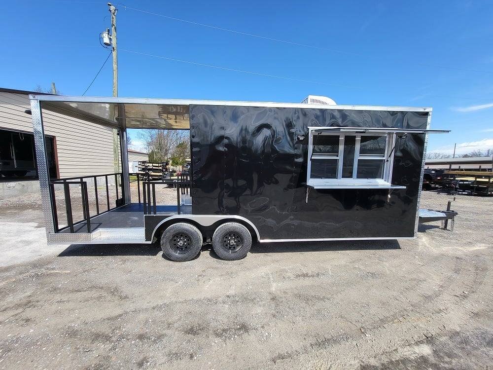 Concession Trailer 8.5′ X 22′ Black BBQ Food Event Catering — photo 9