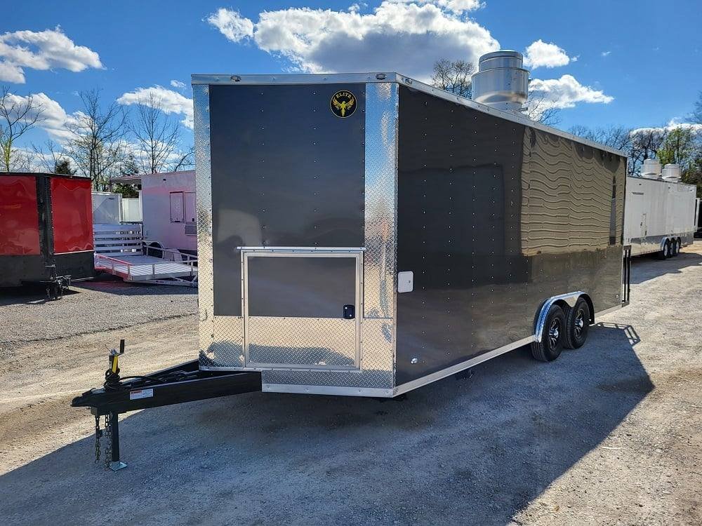 Concession Trailer 8.5′ X 20′ Charcoal Grey Food Event Catering — photo 3
