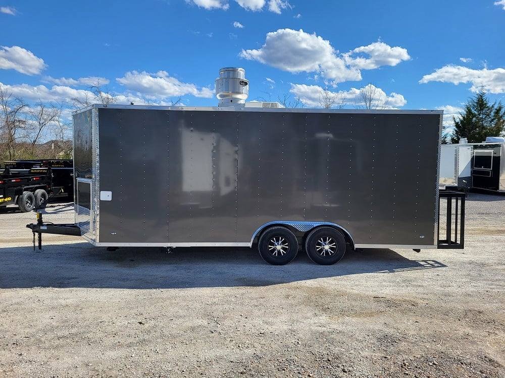 Concession Trailer 8.5′ X 20′ Charcoal Grey Food Event Catering — photo 4