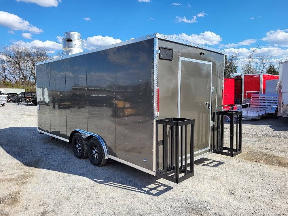 Concession Trailer 8.5′ X 20′ Charcoal Grey Food Event Catering — photo 6
