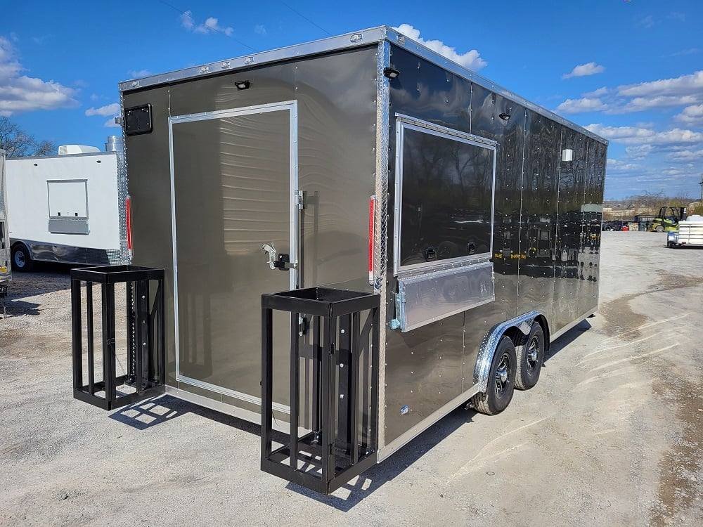 Concession Trailer 8.5′ X 20′ Charcoal Grey Food Event Catering — photo 8