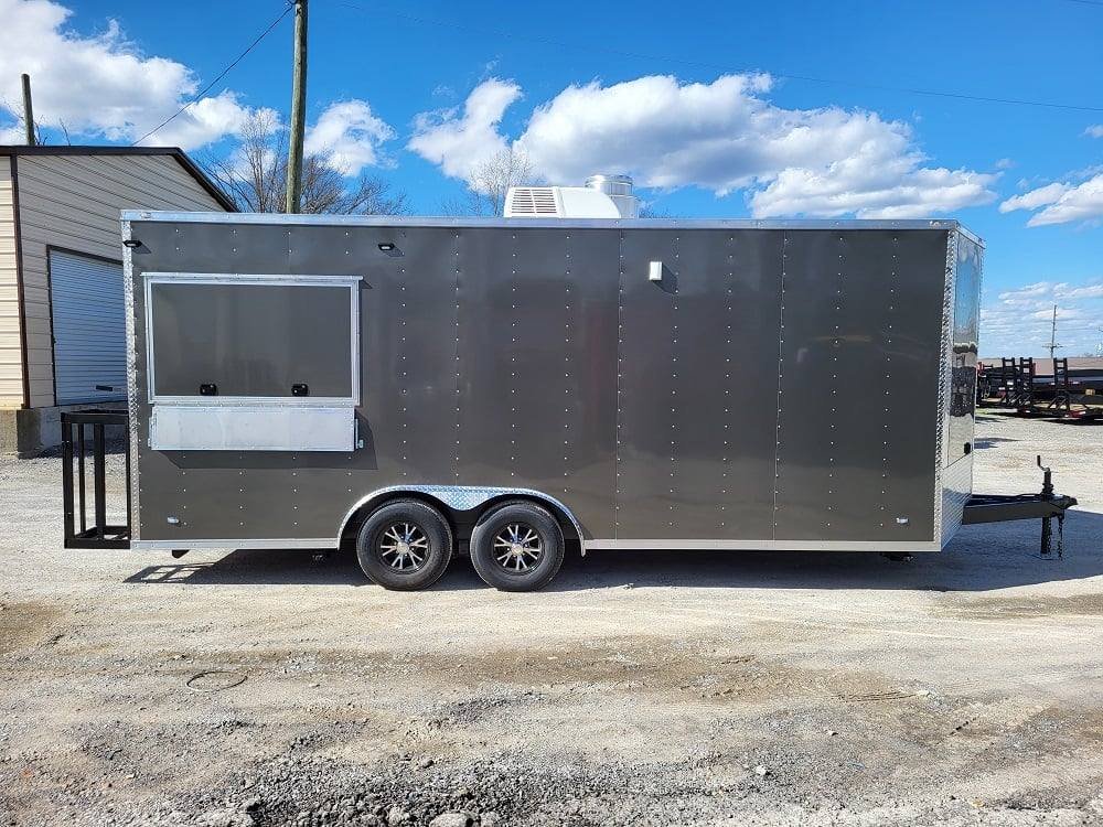 Concession Trailer 8.5′ X 20′ Charcoal Grey Food Event Catering — photo 9