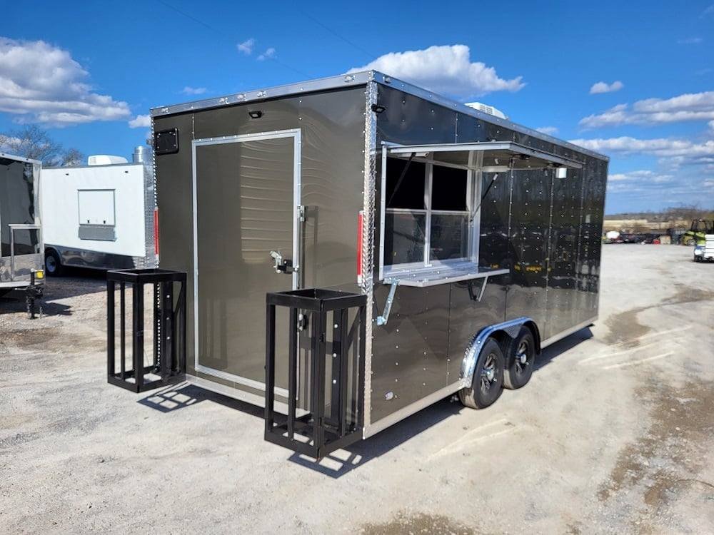 Concession Trailer 8.5′ X 20′ Charcoal Grey Food Event Catering — photo 11