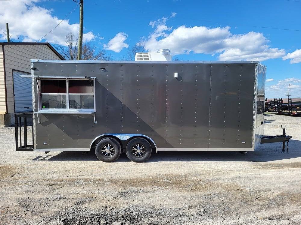 Concession Trailer 8.5′ X 20′ Charcoal Grey Food Event Catering — photo 12