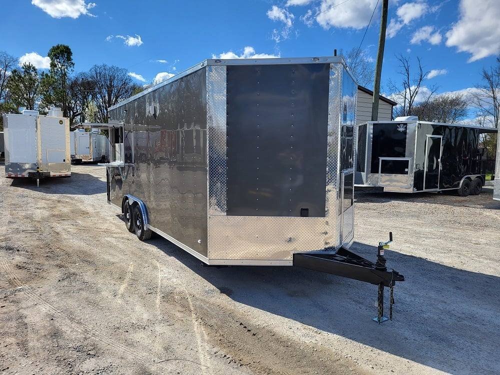 Concession Trailer 8.5′ X 20′ Charcoal Grey Food Event Catering