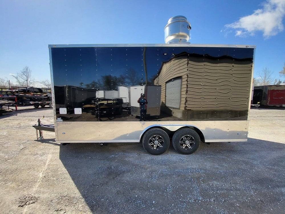 Concession Trailer 8.5′ X 18′ Black Food Event Catering — photo 4