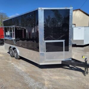 Concession Trailer 8.5' X 18' Black Food Event Catering