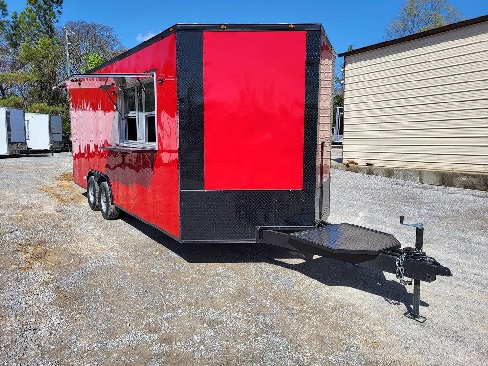 Concession Trailer 8.5′ X 20′ Red Food Event Catering