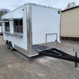 Concession Trailer 8.5' X 18' White Food Event Catering