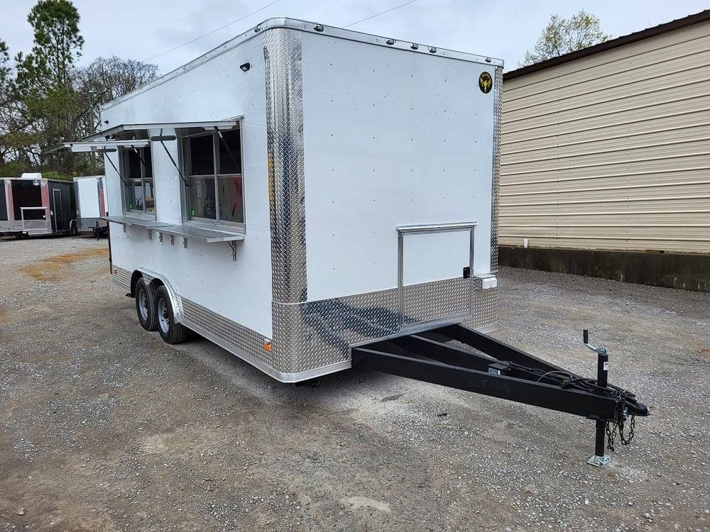 Concession Trailer 8.5′ X 18′ White Food Event Catering