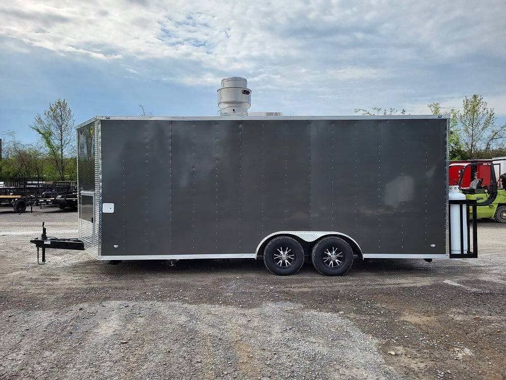 Concession Trailer 8.5′ X 20′ Charcoal Grey Food Event Catering — photo 4