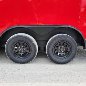 8.5 x 16 red blackout trailer with tall 8-foot kitchen - view 9