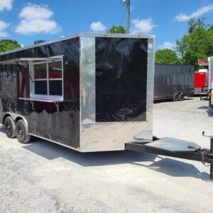 Concession Trailer 8.5' X 18' Black Food Event Catering