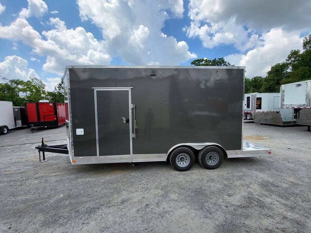 Concession Trailer 8.5′ X 16′ Charcoal Grey Food Event Catering — photo 4