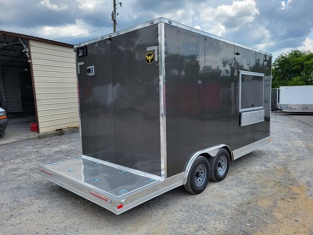 Concession Trailer 8.5′ X 16′ Charcoal Grey Food Event Catering — photo 13