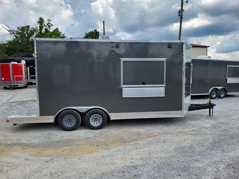 Concession Trailer 8.5′ X 16′ Charcoal Grey Food Event Catering — photo 14