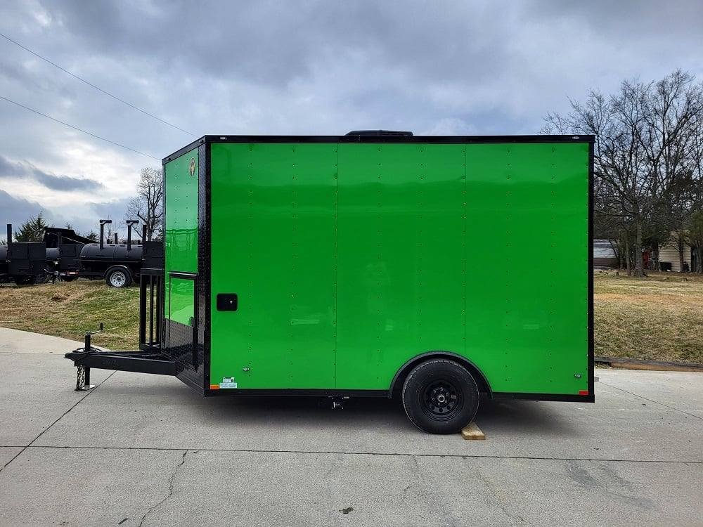 8.5×12 Elite Lime Green Concession Food Trailer with Blackout Package — photo 4