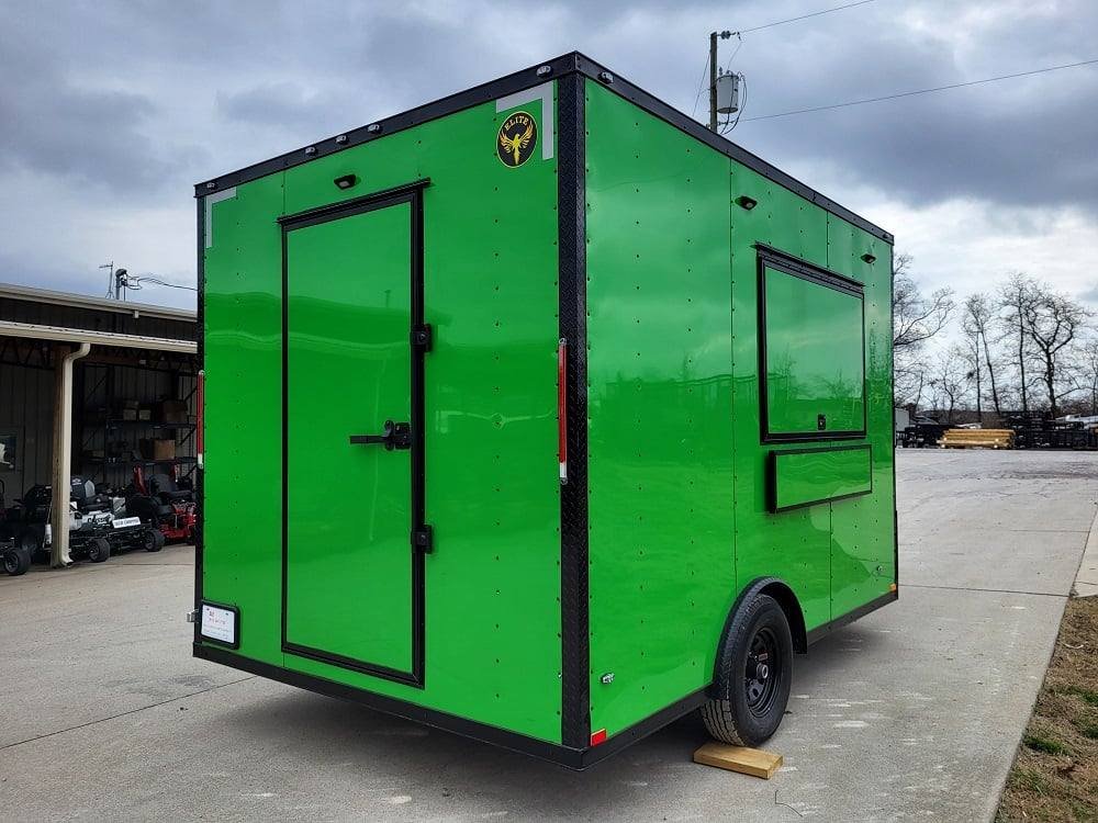 8.5×12 Elite Lime Green Concession Food Trailer with Blackout Package — photo 9