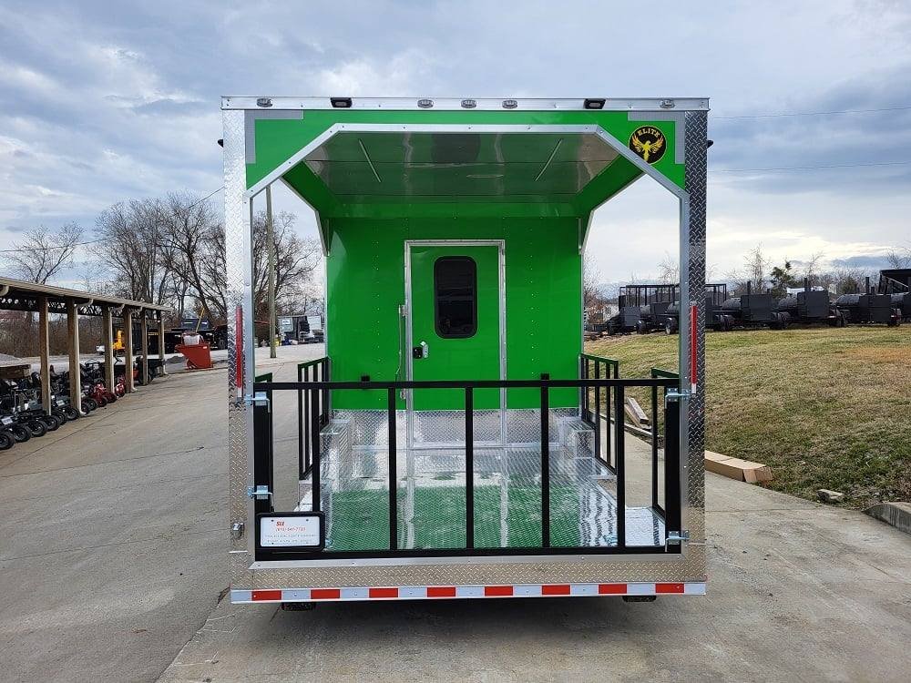 Concession Trailer 8.5′ X 32′ Lime Green Food Event Catering — photo 11