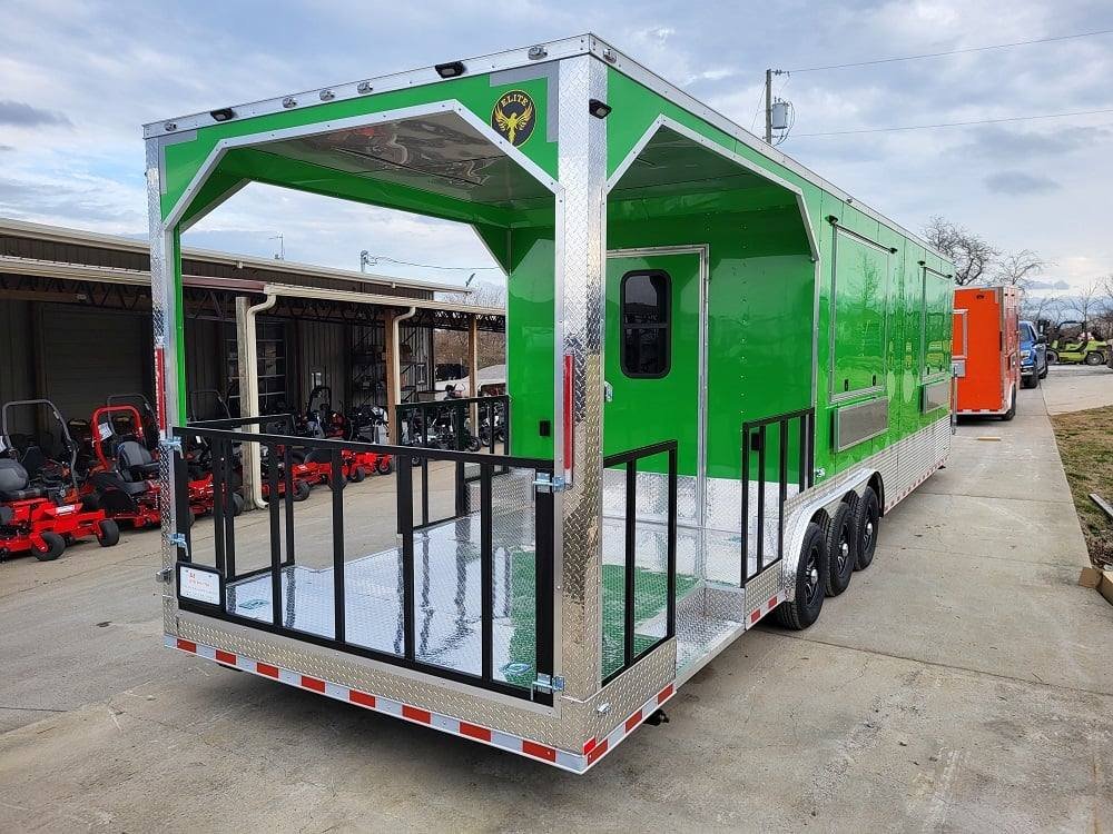 Concession Trailer 8.5′ X 32′ Lime Green Food Event Catering — photo 12