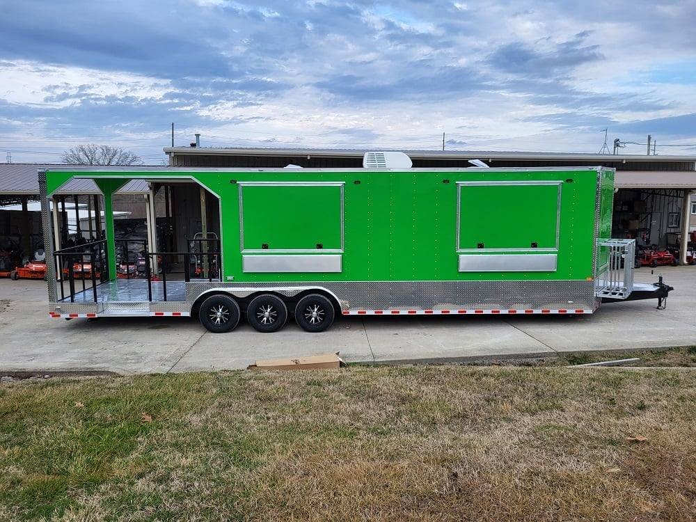 Concession Trailer 8.5′ X 32′ Lime Green Food Event Catering — photo 13