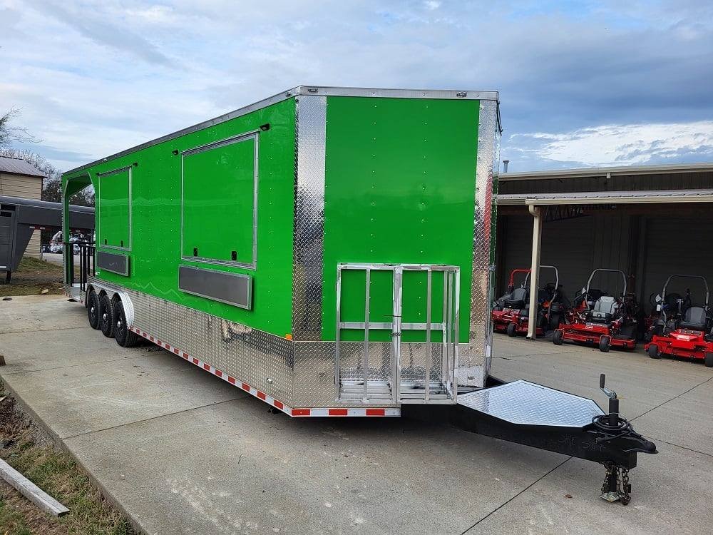 Concession Trailer 8.5′ X 32′ Lime Green Food Event Catering — photo 14