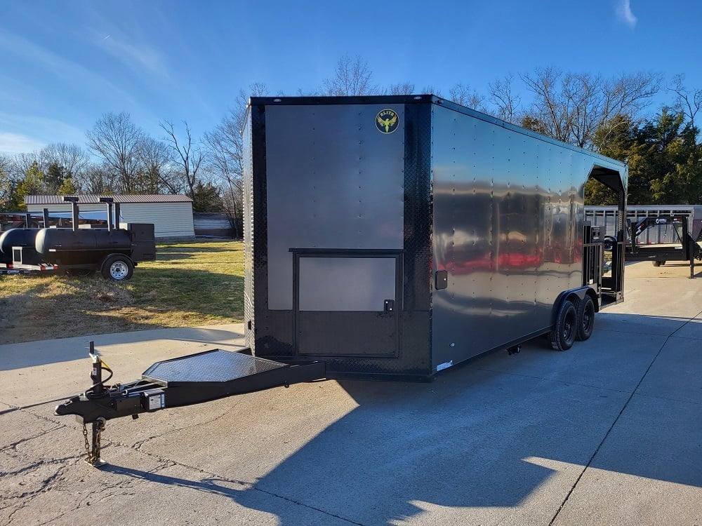 Concession Trailer 8.5′ X 22′ Charcoal Grey Food Event Catering — photo 3