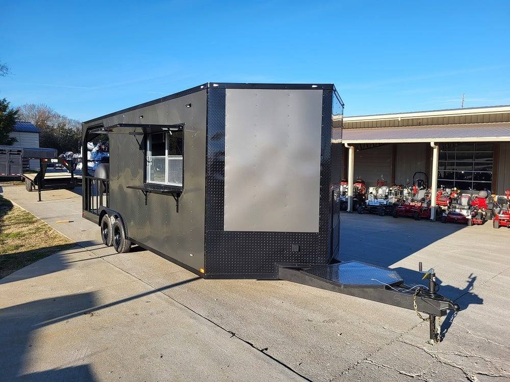 Concession Trailer 8.5′ X 22′ Charcoal Grey Food Event Catering