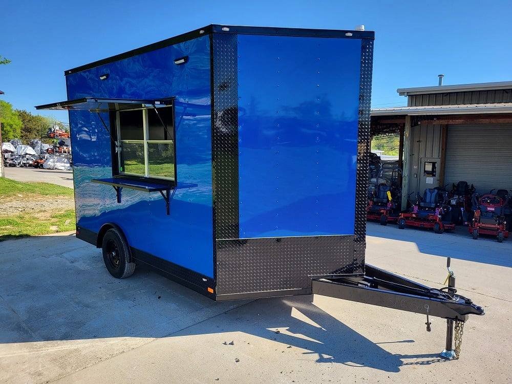 Concession Trailer 8.5′ X 12′ Blue Food Event Catering