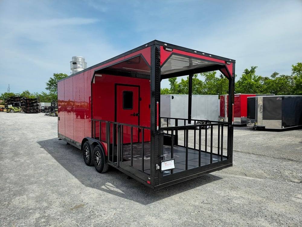 Concession Trailer 8.5′ X 24′ Red W Blackout Food Event Catering — photo 5