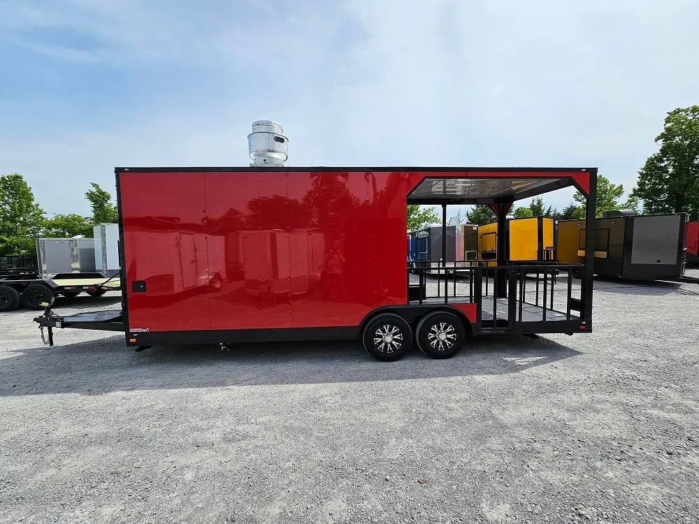 Concession Trailer 8.5′ X 24′ Red W Blackout Food Event Catering — photo 6