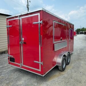 7 x 16 flat front concession trailer with full sink package - view 10