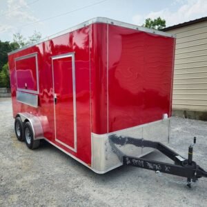 7 x 16 flat front concession trailer with full sink package - view 12