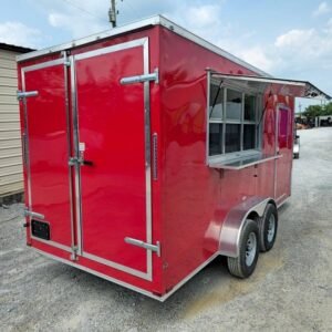 7 x 16 flat front concession trailer with full sink package - view 13