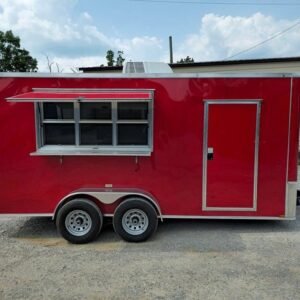 7 x 16 flat front concession trailer with full sink package - view 14