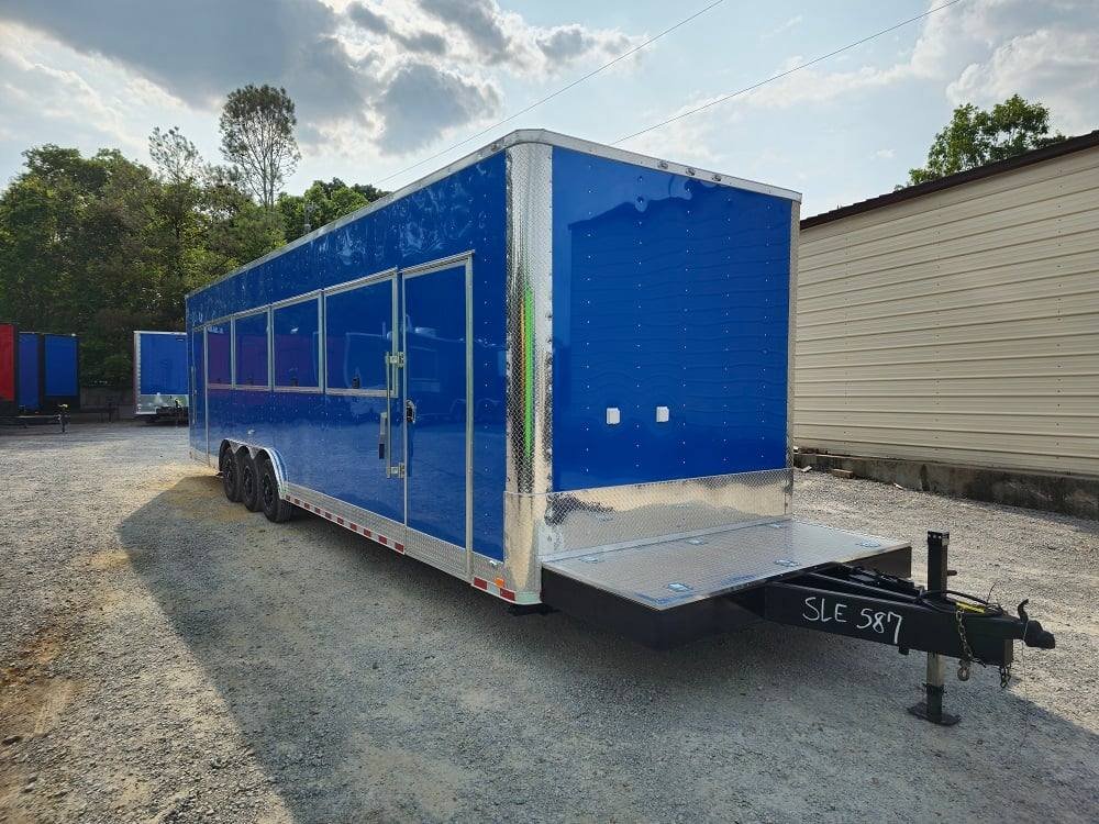 8.5′ X 32′ Blue Video Game Arcade Concession Trailer — photo 11