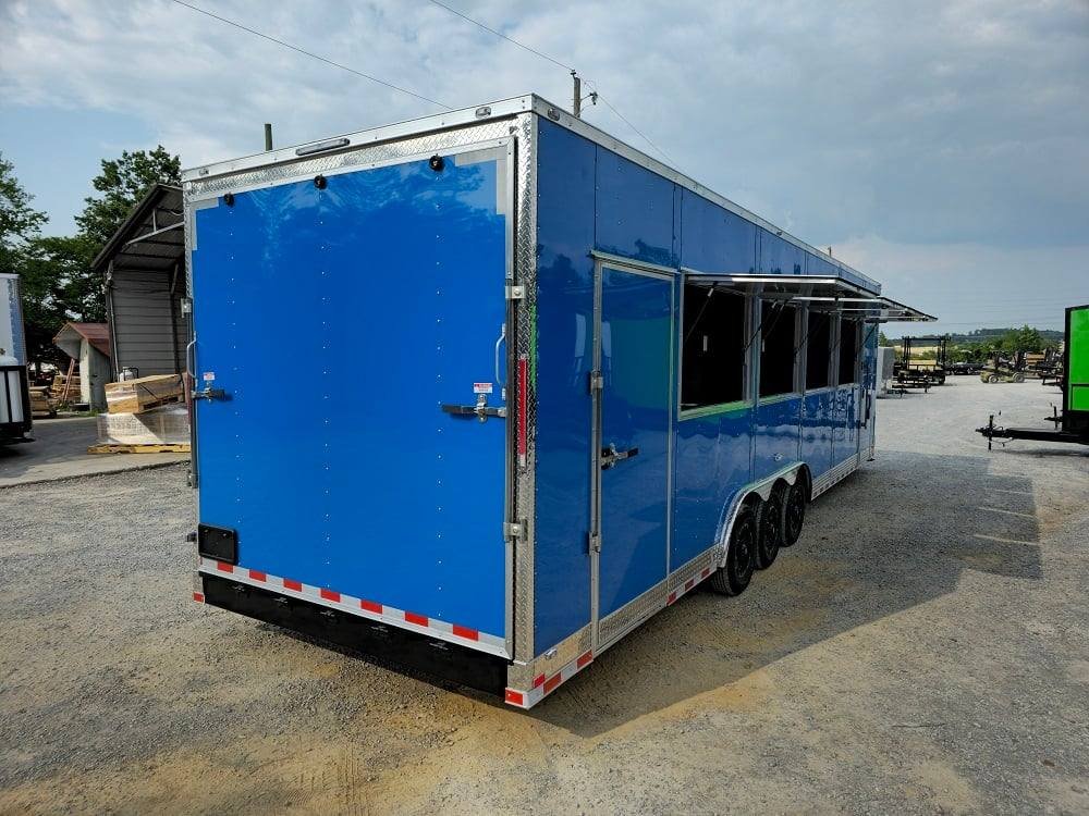 8.5′ X 32′ Blue Video Game Arcade Concession Trailer — photo 12