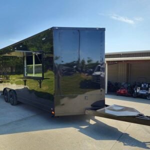 8.5' X 22' Black Concession Trailer Food Event Catering