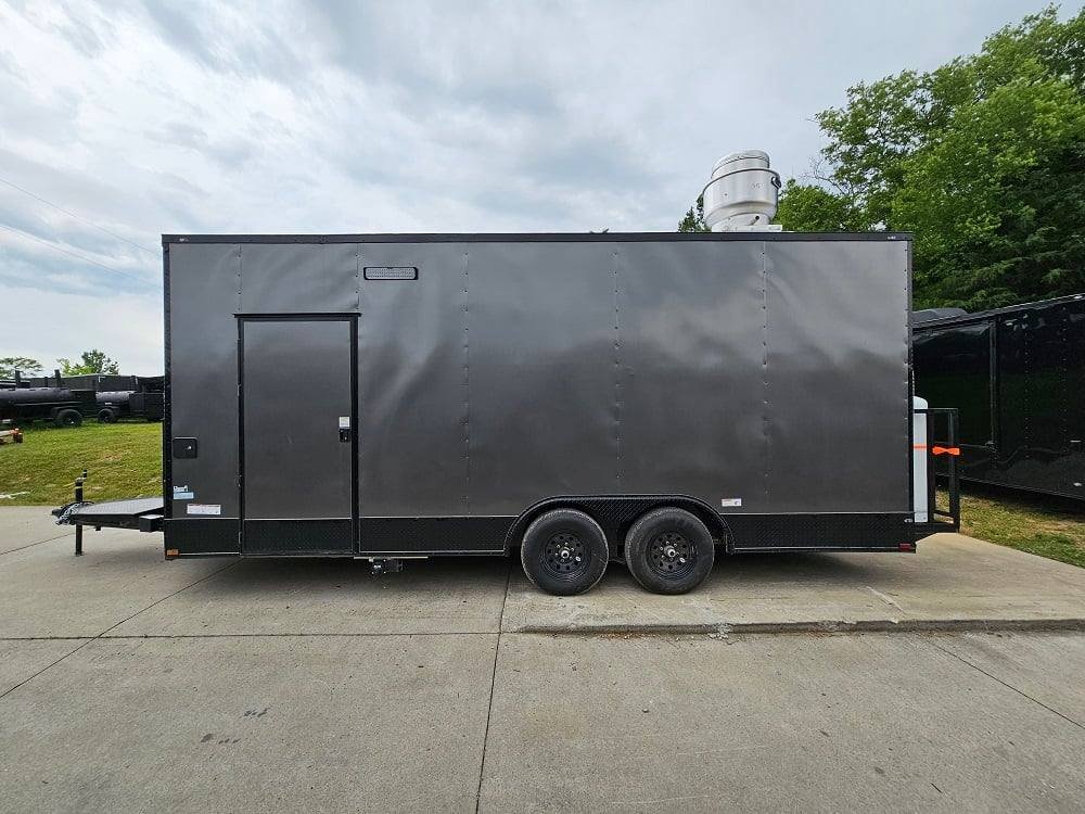 8.5′ X 16′ Charcoal Food Event Catering Concession Food Trailer — photo 7