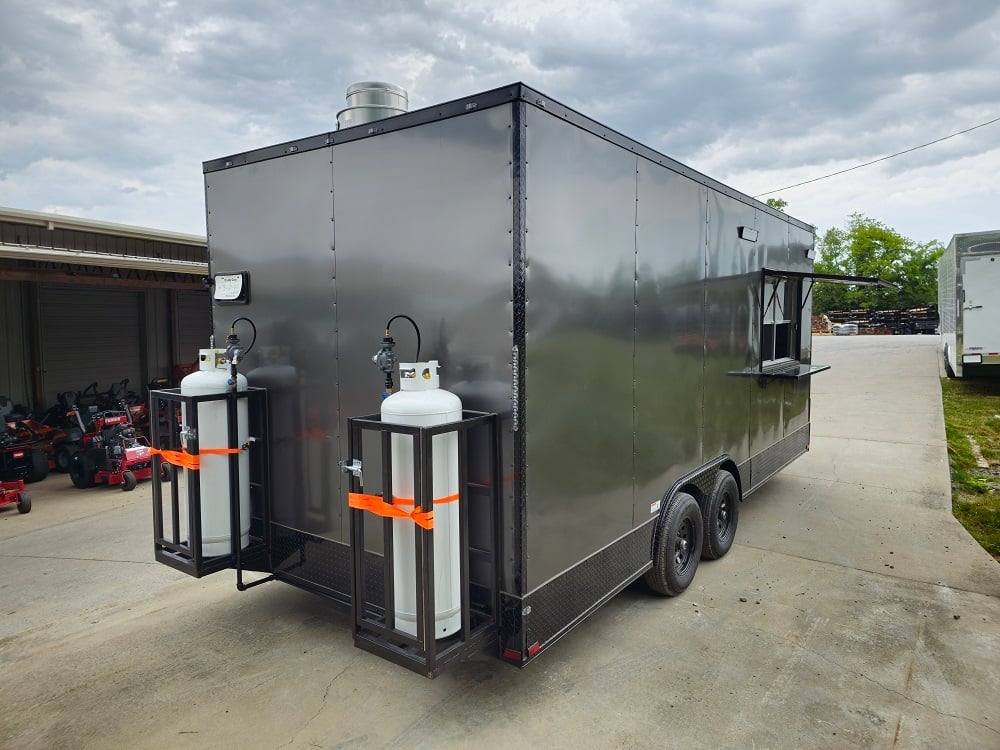 8.5′ X 16′ Charcoal Food Event Catering Concession Food Trailer — photo 14