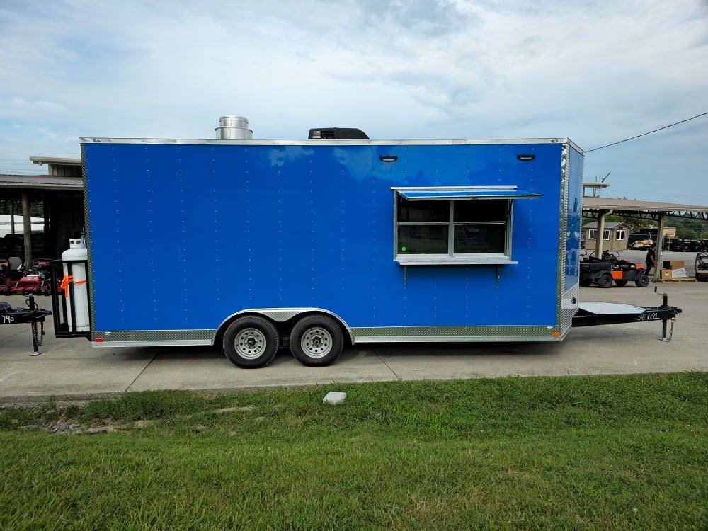 8.5′ X 20′ Cobalt Blue Food Event Catering Concession Trailer — photo 11