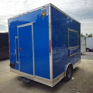 8.5 x 12 blue catering trailer with 5-foot window - view 7