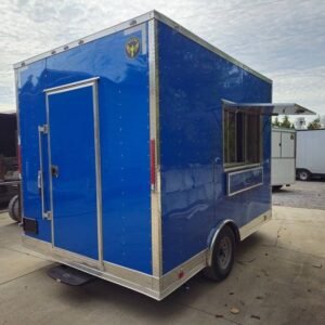 8.5 x 12 blue catering trailer with 5-foot window - view 13