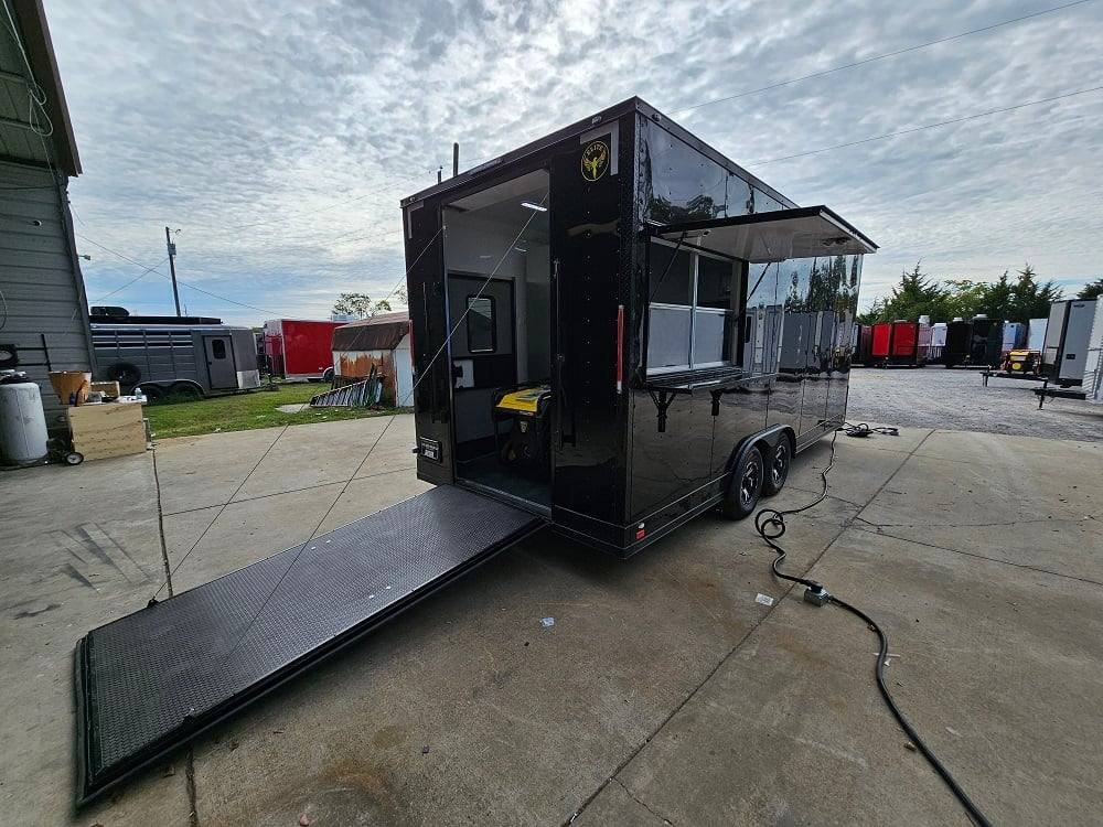 8.5′ X 20′ Black Concession Trailer Food Event Catering — photo 8