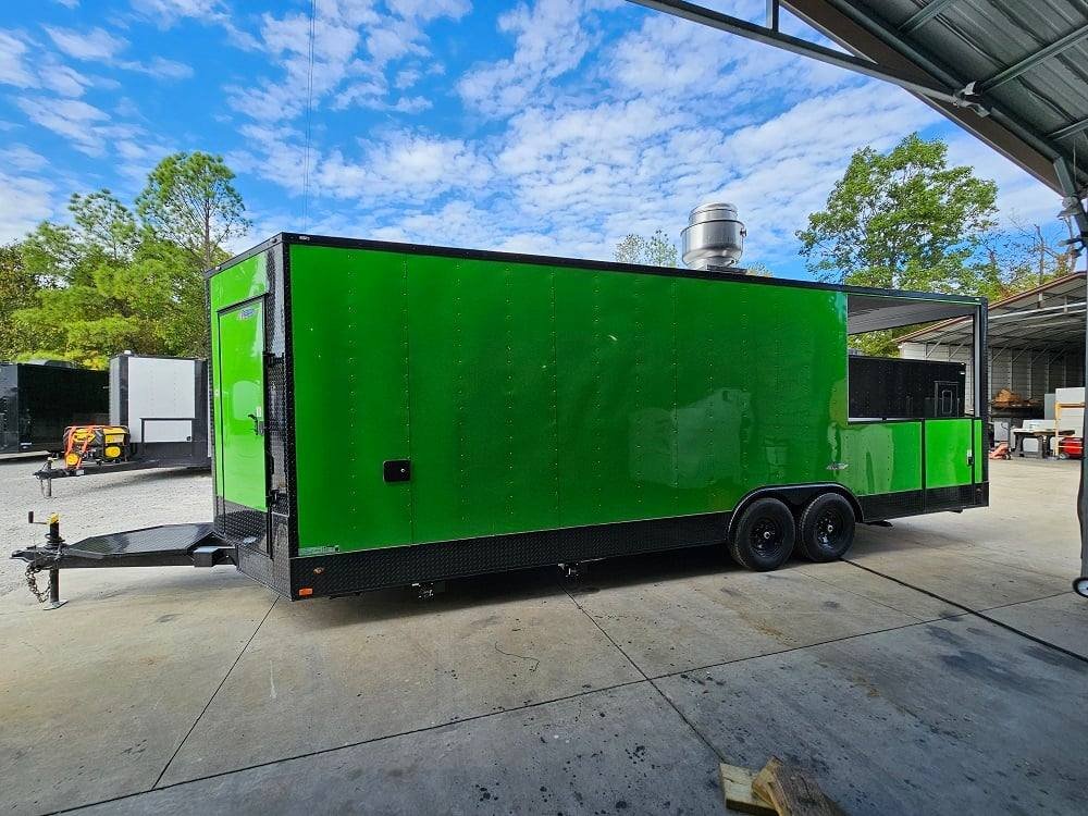 8.5′ X 26′ Lime Green Concession Trailer BBQ Food Event — photo 7