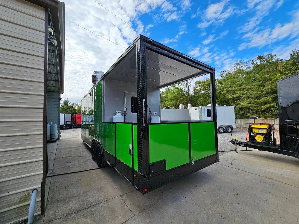 8.5′ X 26′ Lime Green Concession Trailer BBQ Food Event — photo 8