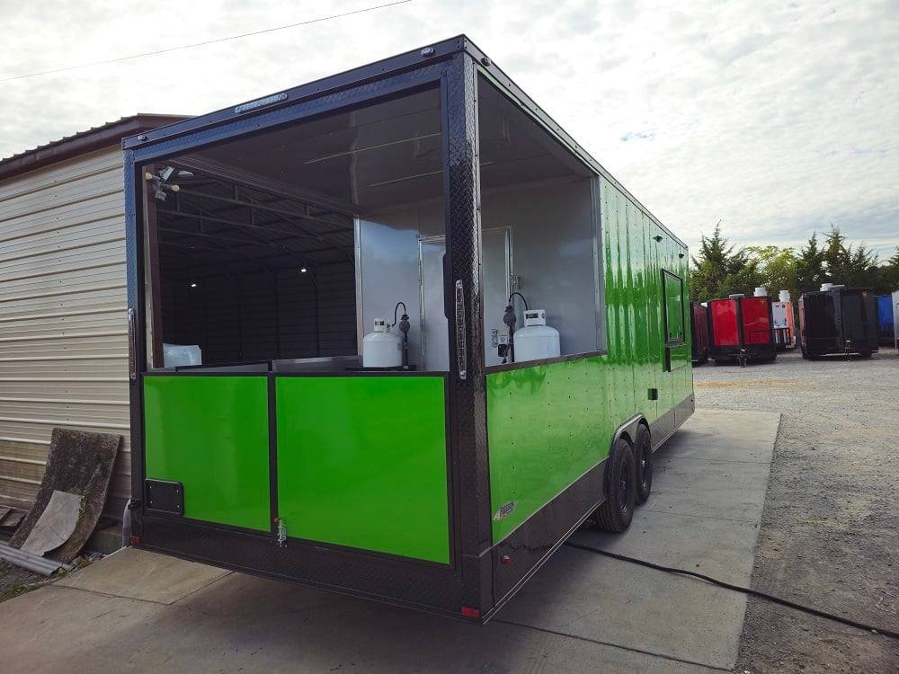 8.5′ X 26′ Lime Green Concession Trailer BBQ Food Event — photo 10