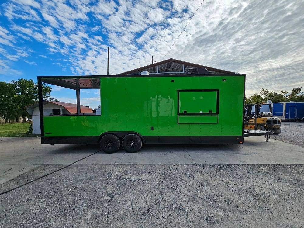 8.5′ X 26′ Lime Green Concession Trailer BBQ Food Event — photo 5